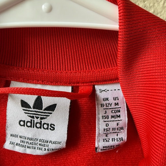 Adidas Red and White Track Jacket - Picture 5 of 7